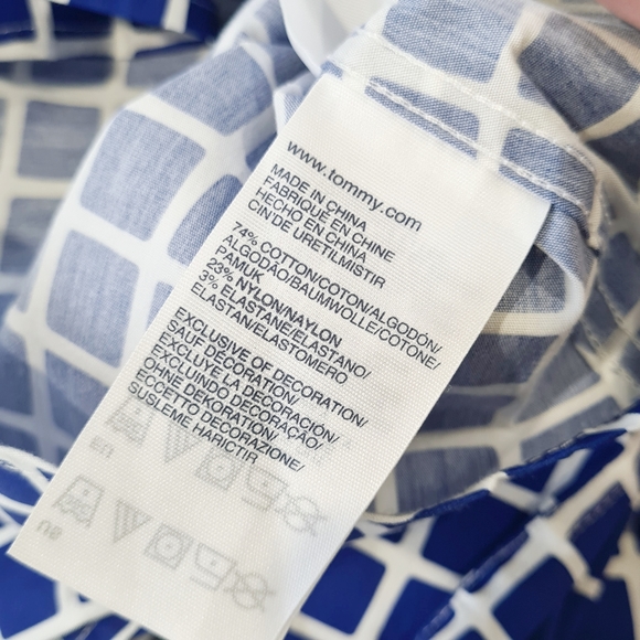 Tommy Hilfiger Blue / White Patterned Long Sleeve Shirt - Size AU M - BNWOT - Picture 8 of 8